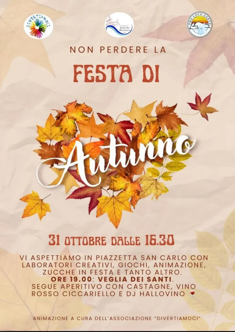 Locandina evento halloween per bambini a gaeta