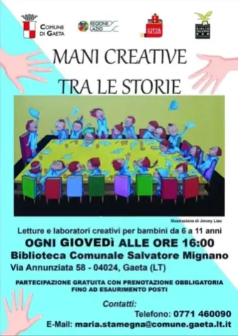 Locandina Mani creative tra le storie gaeta