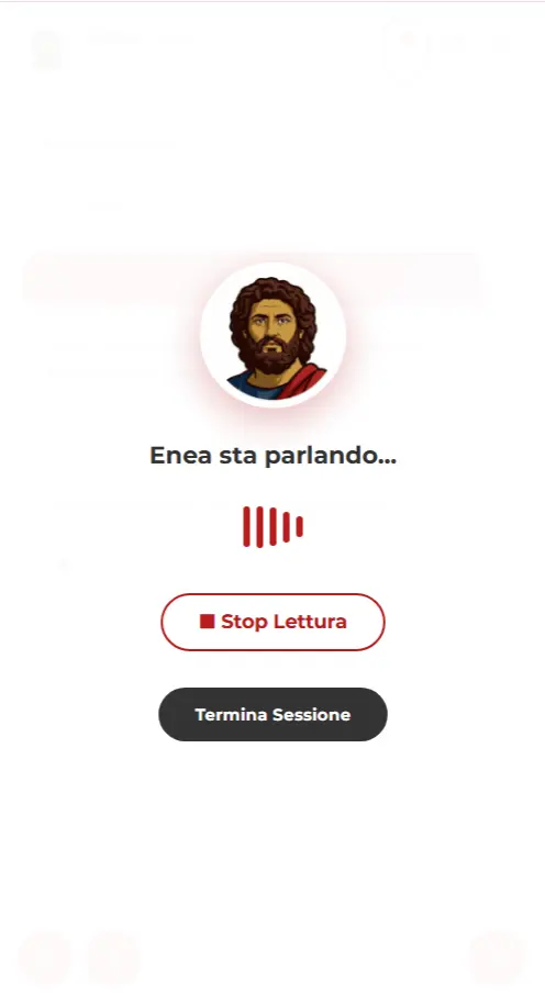 Immagine di enea mentre parla dal dispositivo