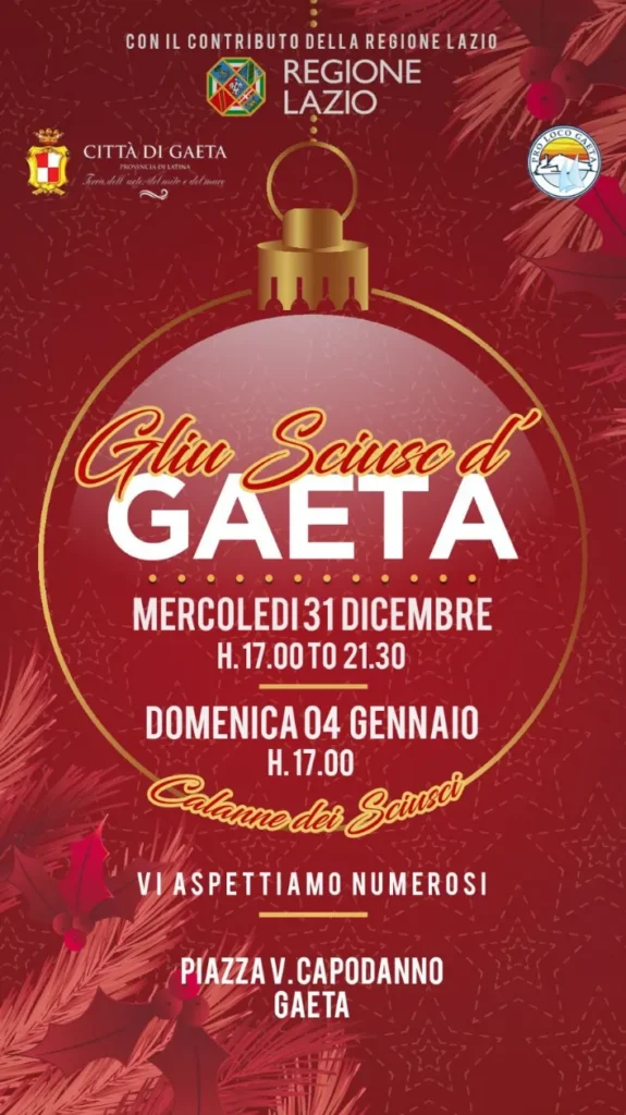 Locandina ufficiale degli sciusci a gaeta