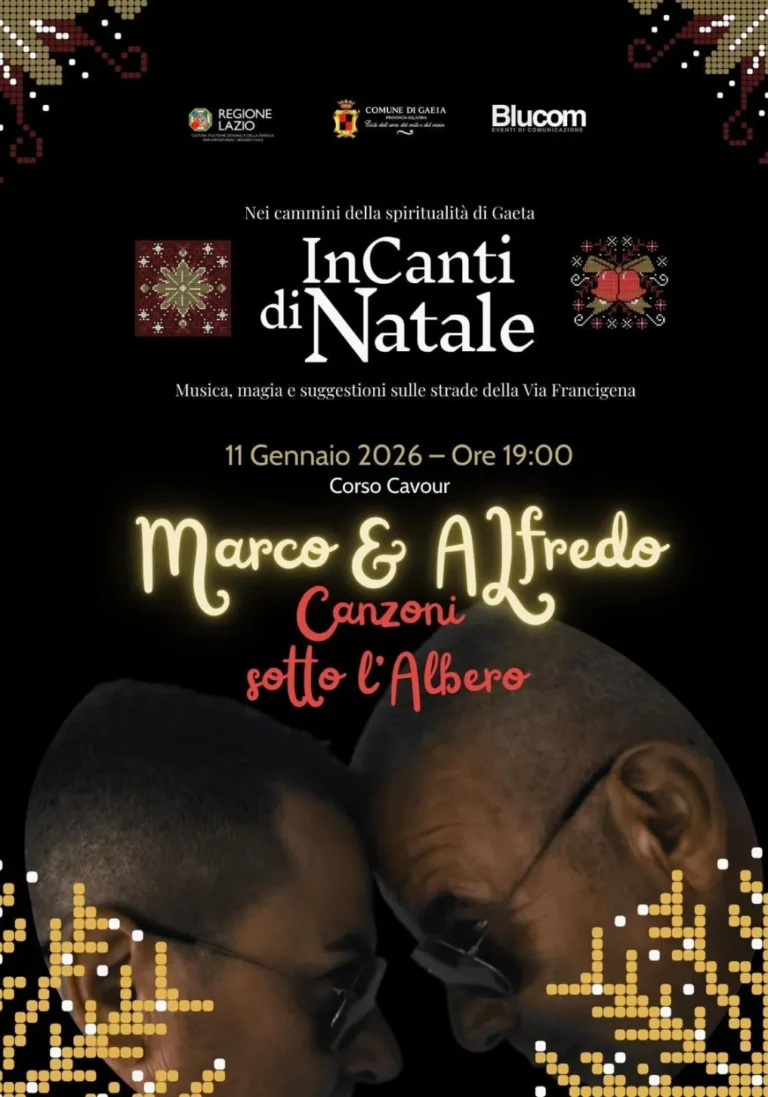 Locandina ufficiale evento marco e alfredo 11 gennaio 2026