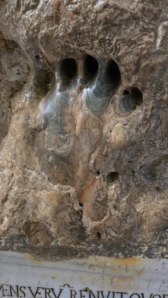 Immagine dell'impronta della "Mano del Turco".