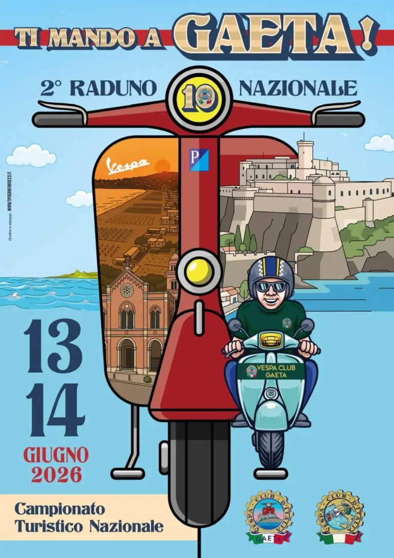 Locandina ufficiale Ti Mando a Gaeta del vespa club gaeta