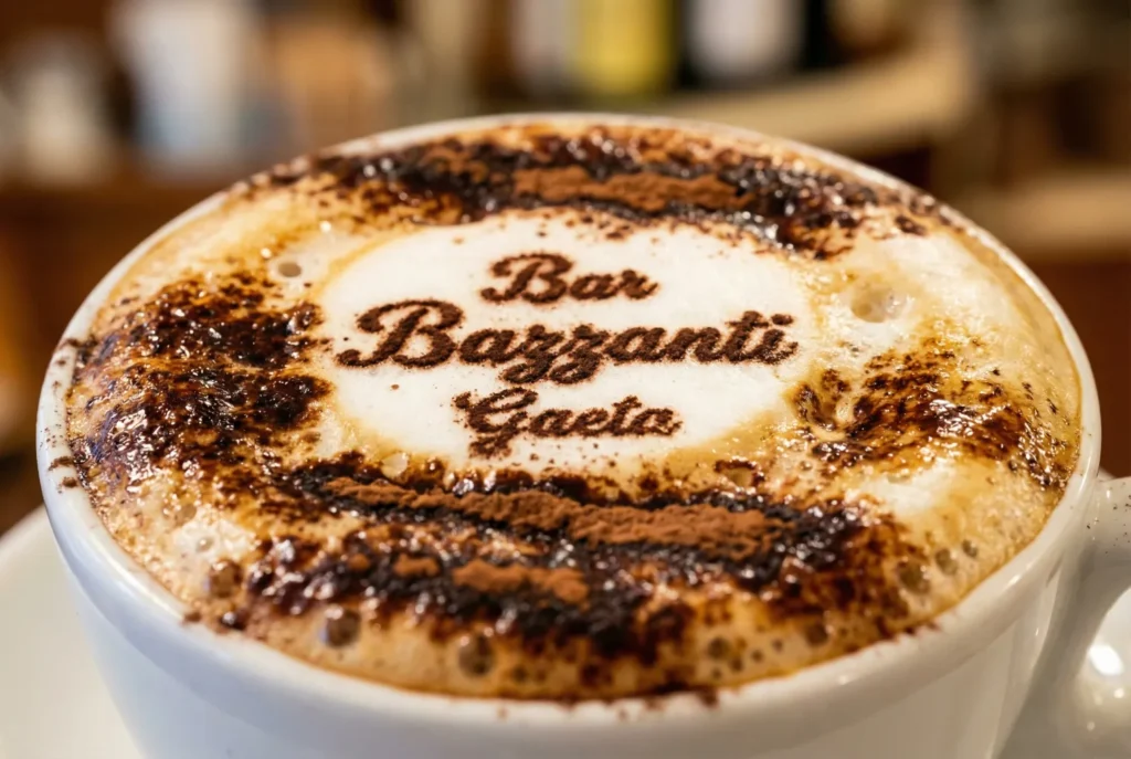 Immagine del famoso cappucino del Bar Bazzanti a Gaeta