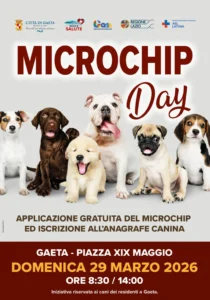 Locandina ufficiale Gaeta in Salute 2026 microchip day