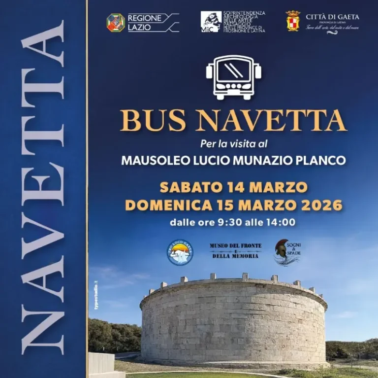 Locandina navetta mausoleo lucio munazio planco