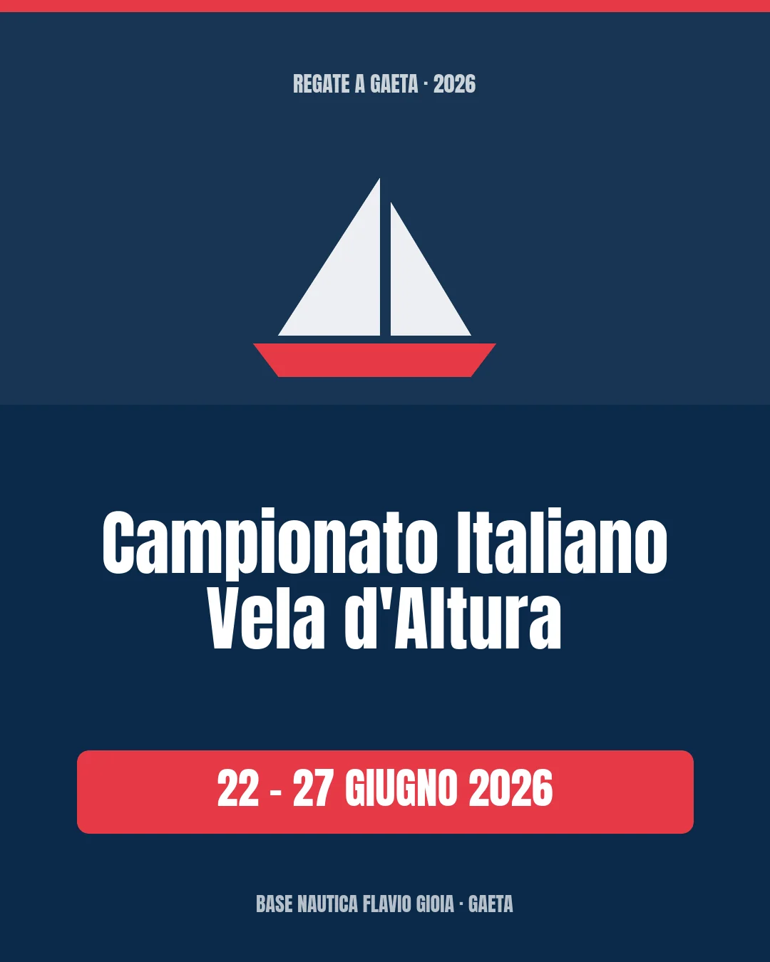 Campionato Italiano di Vela d'Altura a Gaeta, 22-27 giugno 2026