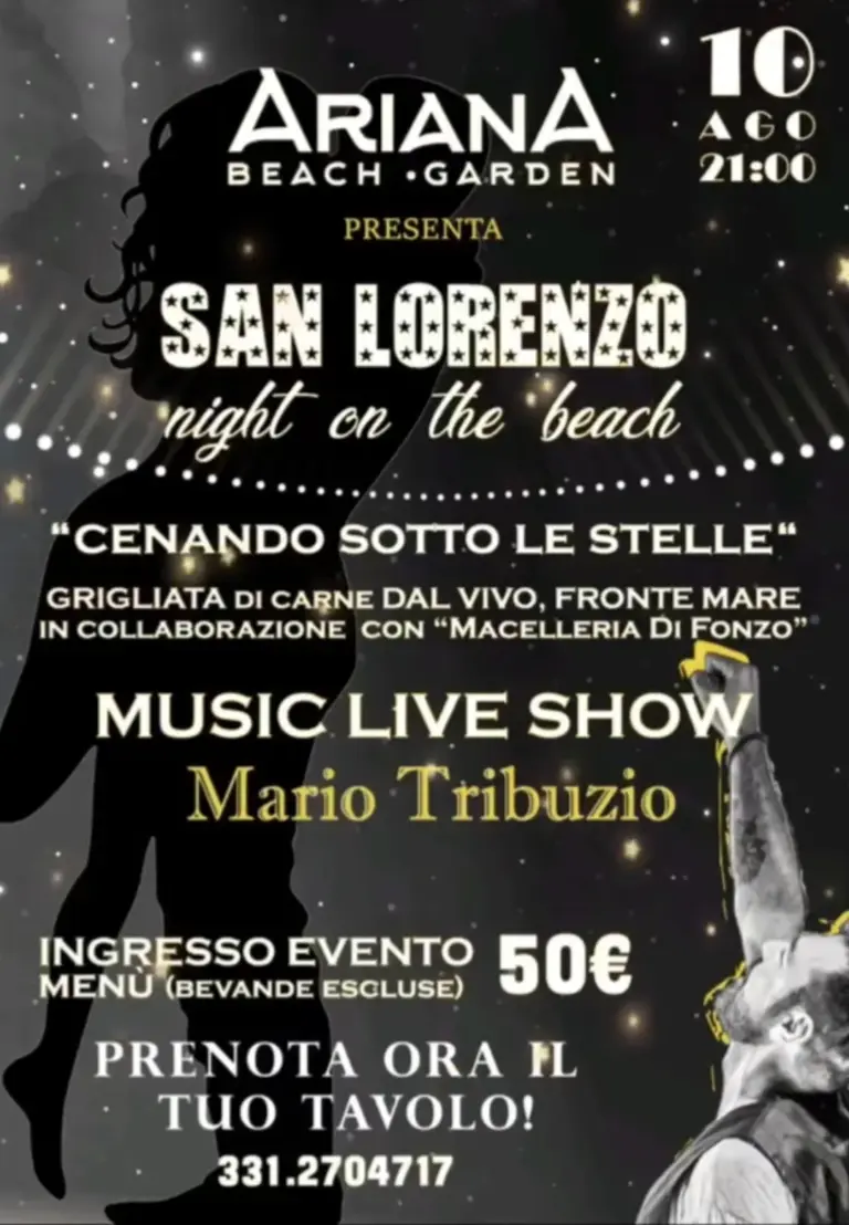 San Lorenzo Night on the Beach all’Ariana Beach Garden