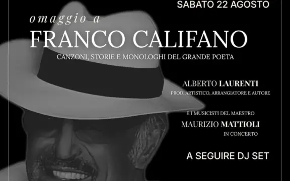Omaggio a Franco Califano all’Aeneas’ Landing: canzoni, storie e monologhi