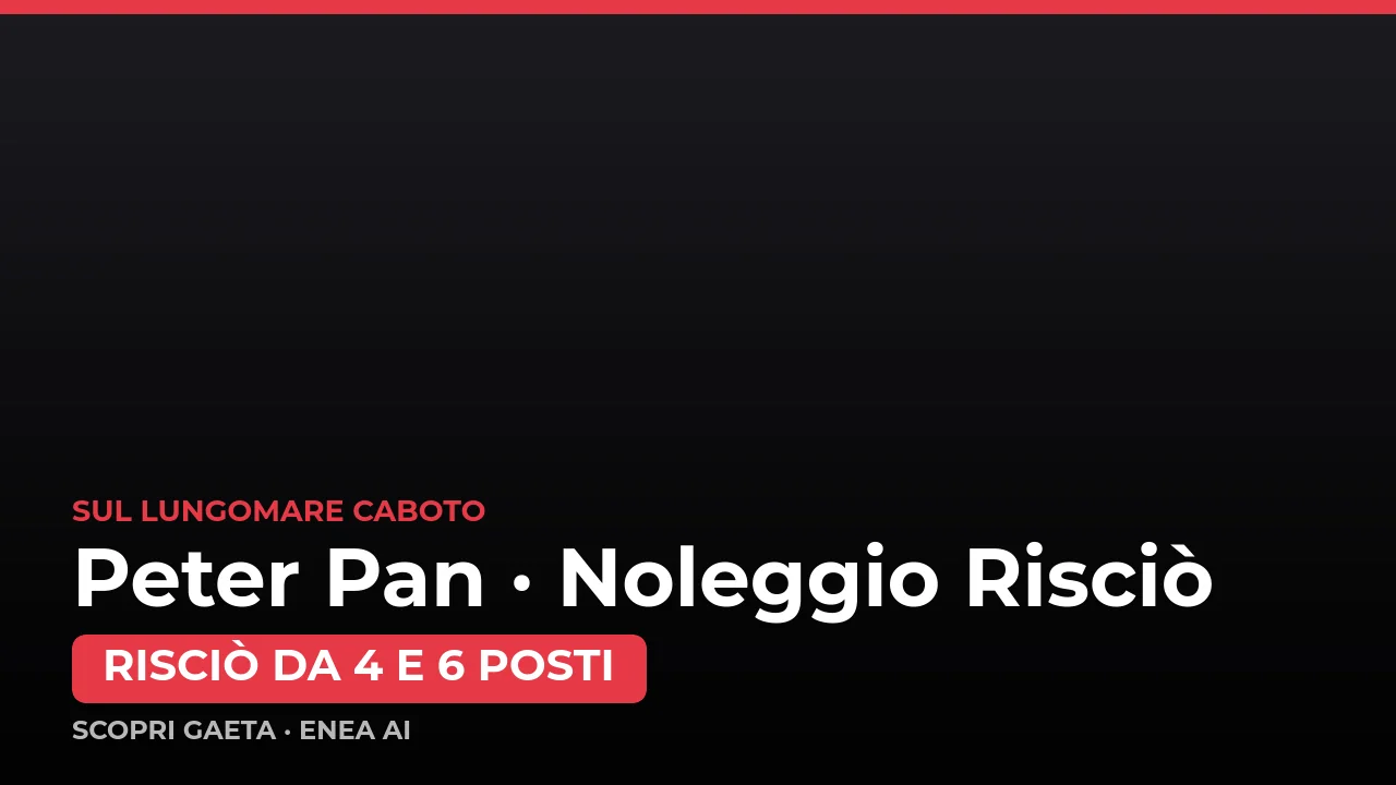 Peter Pan — Noleggio Risciò