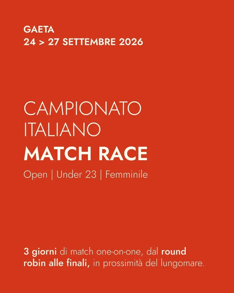 Locandina del Campionato Italiano Match Race 2026 a Gaeta, 24-27 settembre