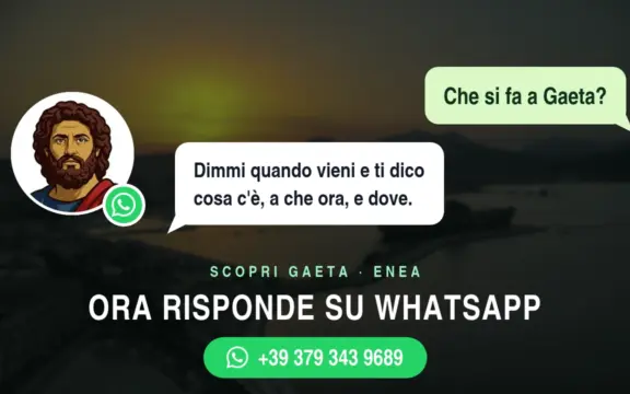 Da oggi Enea risponde su WhatsApp: la guida di Gaeta in tasca, a qualsiasi ora