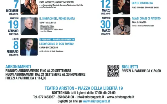 Massimo Lopez a Gaeta: il suo show al Teatro Ariston