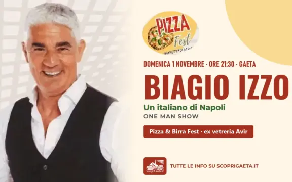 Biagio Izzo a Gaeta: «Un italiano di Napoli» domenica 1 novembre 2026
