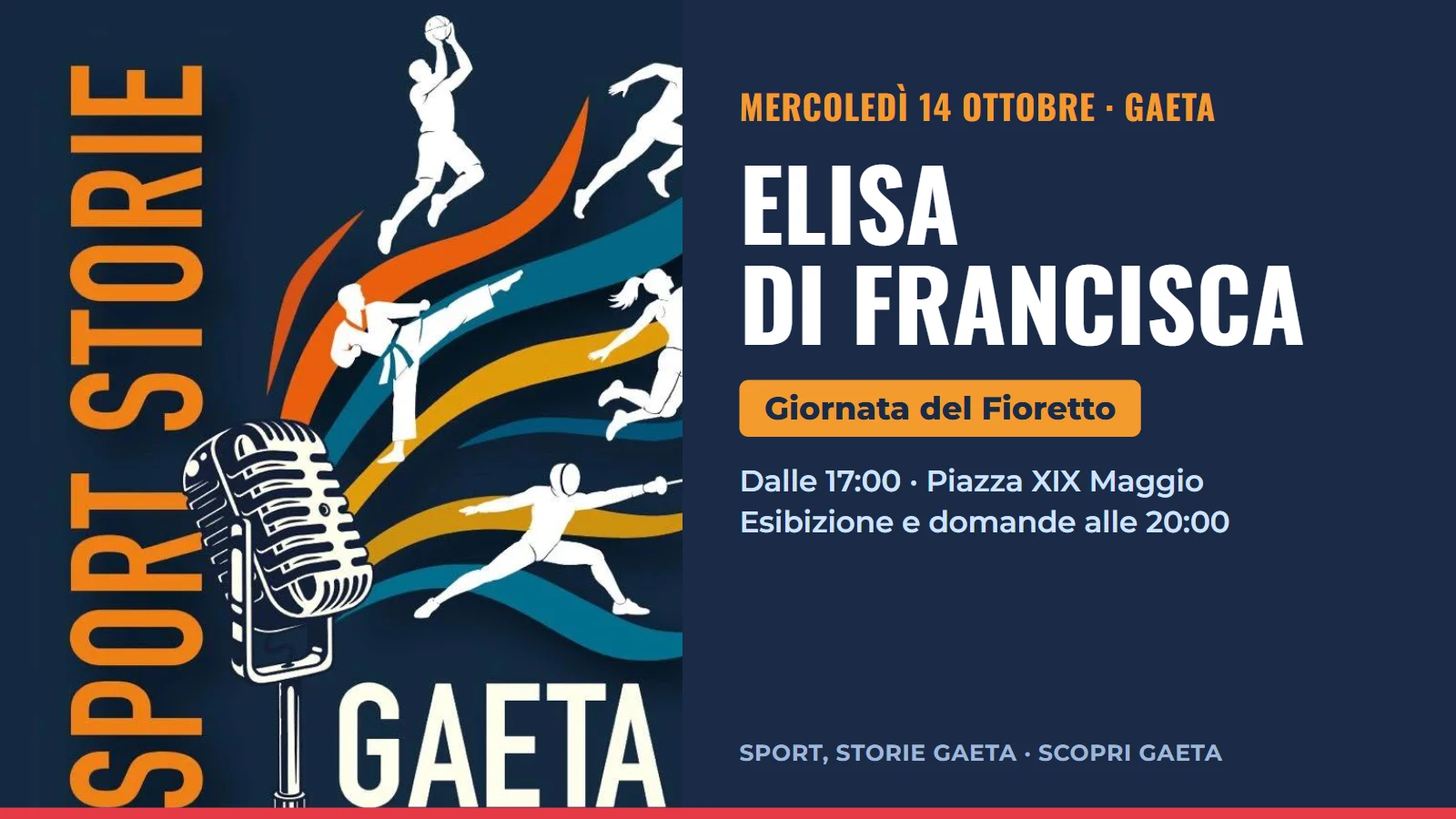 Elisa Di Francisca in Gaeta: Giornata del Fioretto on October 14, 2026