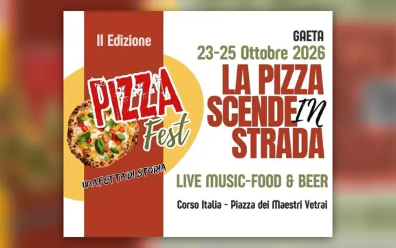 Pizza Fest 2026 a Gaeta, II edizione: 23-25 ottobre