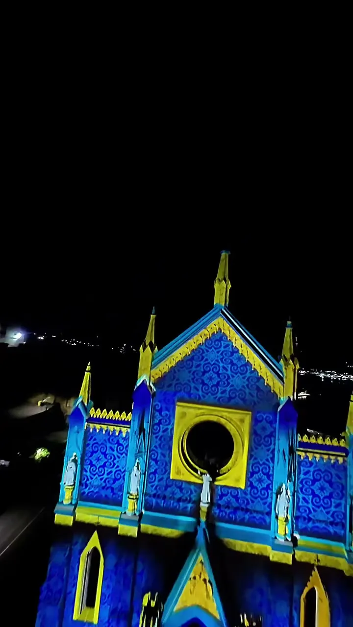 The Temple of San Francesco lit up for Favole di Luce